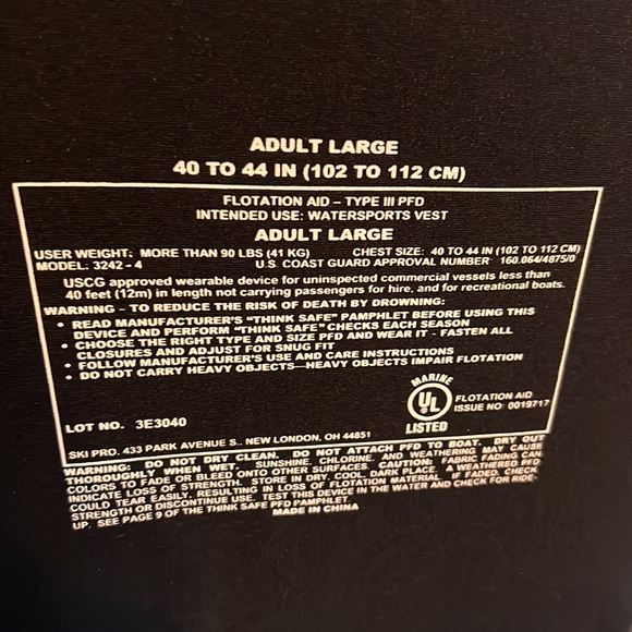 HO Code Men’s Neoprene Life Jacket NWT - Picture 6 of 7